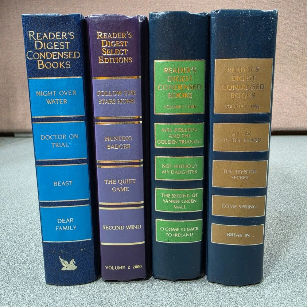 Readers Digest Condensed Books Set 4 Excellent Vintage Books Decor